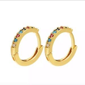 Zara minimalist multicolor hoop mini earrings